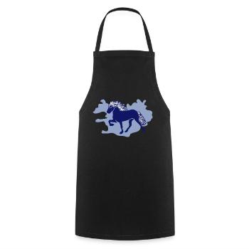 Island Pferd Reiter Reiten T shirt Grafik - Kochschürze - Schwarz - Vorne - AI Model Male 185 dark (185cm)
