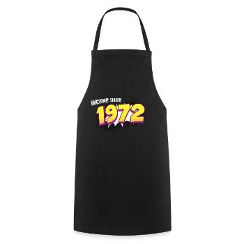 Retro 51st birthday in Pop Art Comic Book Style - Cooking Apron - black - Front - AI Model Male 185 dark (185cm)
