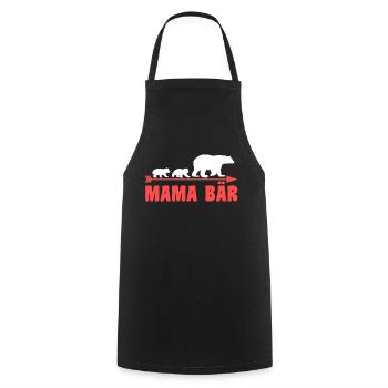 Mutter Mama Bär - Kochschürze - Schwarz - Vorne - AI Model Male 185 dark (185cm)