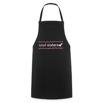 Âmes sœurs - Tablier de cuisine - noir - Devant - AI Model Male 185 dark (185cm)