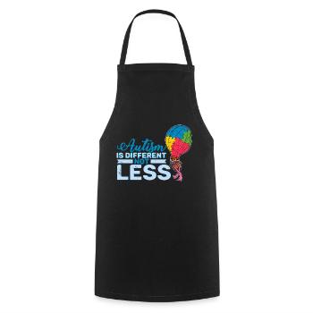 Autism is different not less Autist puzzle piece - Cooking Apron - black - Front - AI Model Male 185 dark (185cm)
