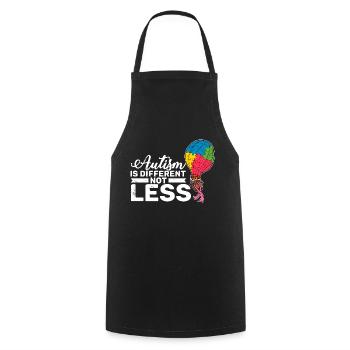 Autism is different not less Autist puzzle piece - Cooking Apron - black - Front - AI Model Male 185 dark (185cm)