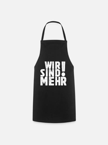Wir sind mehr! - Einheit in Vielfalt - Kochschürze - Schwarz