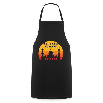 Ramadan Mubarak Sunset - Cooking Apron - black - Front - AI Model Male 185 dark (185cm)