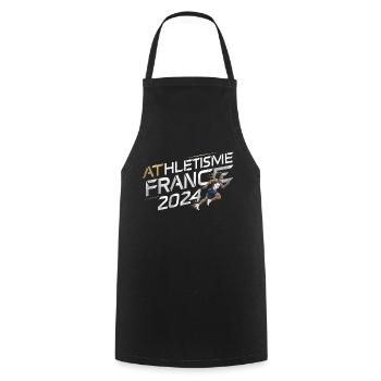 LEICHTATHLETIK-SPORTLER LÄUFER GESCHENK SPORT FRANKREICH - Kochschürze - Schwarz - Vorne - AI Model Male 185 dark (185cm)