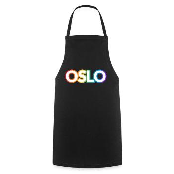 OSLO RAINBOW HAPPY PRIDE - Tablier de cuisine - noir - Devant - AI Model Male 185 dark (185cm)