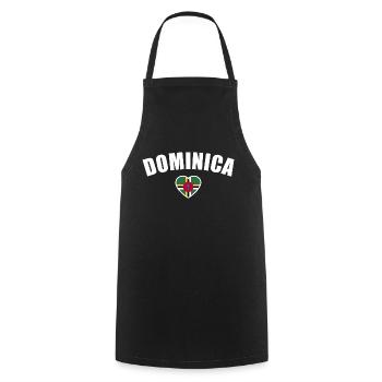 Dominica Dominican Flag - Cooking Apron - black - Front - AI Model Male 185 dark (185cm)