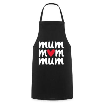 Mum mum mum - Cooking Apron - black - Front - AI Model Male 185 dark (185cm)