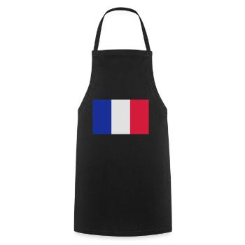 Drapeau Francais - Tablier de cuisine - noir - Devant - AI Model Male 185 dark (185cm)