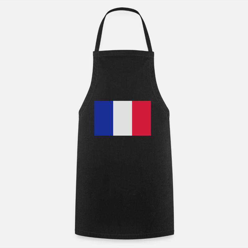 Drapeau Francais - Tablier de cuisine - noir