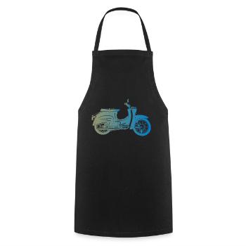 Simson Schwalbe KR51 - Kochschürze - Schwarz - Vorne - AI Model Male 185 dark (185cm)