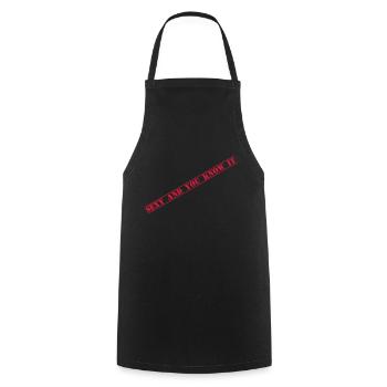 sexy and you know it - Cooking Apron - black - Front - AI Model Male 185 dark (185cm)