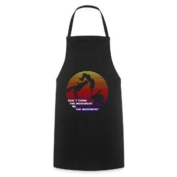 Parkour Backflip - Kochschürze - Schwarz - Vorne - AI Model Male 185 dark (185cm)