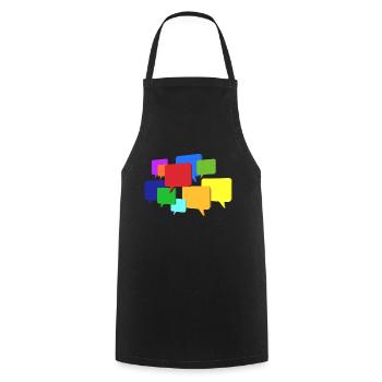 Bulles de différentes couleurs - Tablier de cuisine - noir - Devant - AI Model Male 185 dark (185cm)