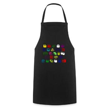 sushi art - Cooking Apron - black - Front - AI Model Male 185 dark (185cm)