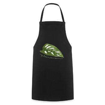Plantmom Plant Monstera Adansonii Gift Nature - Cooking Apron - black - Front - AI Model Male 185 dark (185cm)