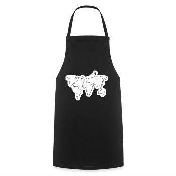Carte du monde - Tablier de cuisine - noir - Devant - AI Model Male 185 dark (185cm)