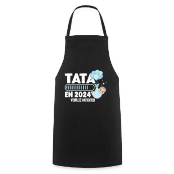 Annonce Grossesse Originale Future Tata En 2024 - Tablier de cuisine - noir - Devant - AI Model Male 185 dark (185cm)