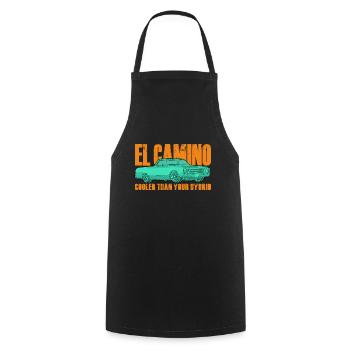 el camino cooler than hybrid - Cooking Apron - black - Front - AI Model Male 185 dark (185cm)