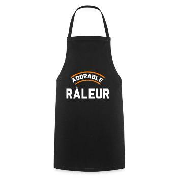 Adorable râleur cadeau homme raleur humour - Tablier de cuisine - noir - Devant - AI Model Male 185 dark (185cm)