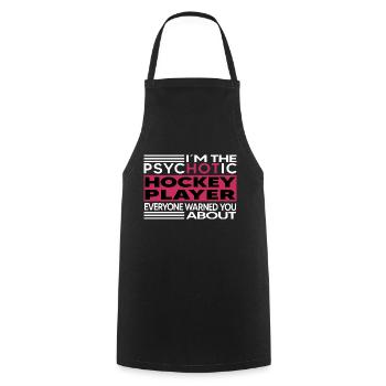 hockey field hockey field hockey player - Cooking Apron - black - Front - AI Model Male 185 dark (185cm)