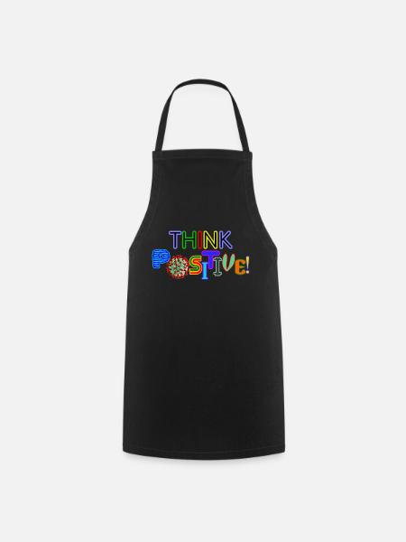 Think positive! - Cooking Apron - black