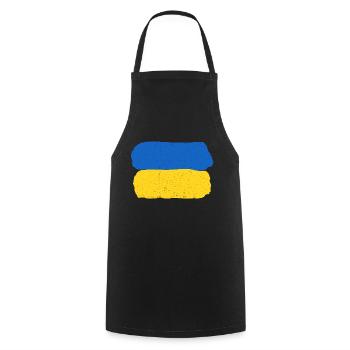 Stay with Ukraine - Kochschürze - Schwarz - Vorne - AI Model Male 185 dark (185cm)