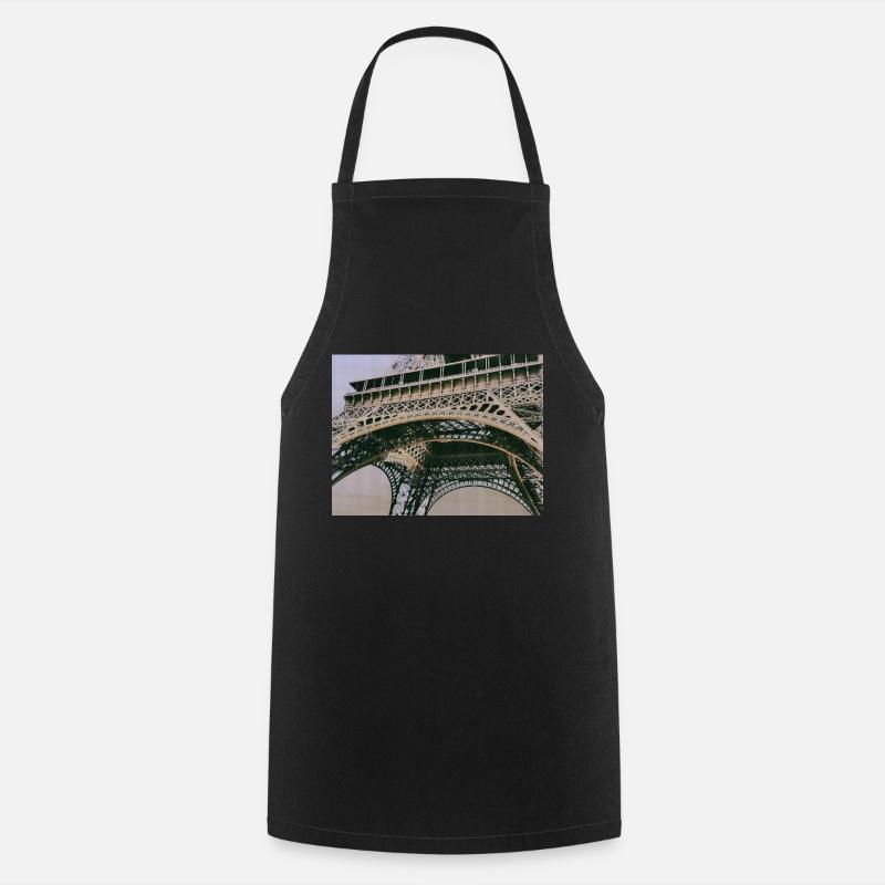 Cities Landmark Paris Eiffel Tower - Cooking Apron - black