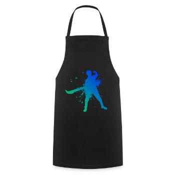 Basque Pelota Men Jai Alai Pelota vasca - Cooking Apron - black - Front - AI Model Male 185 dark (185cm)