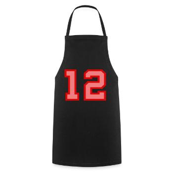 Cool Retro Retrostyle Numéro de maillot numéro de dos - Tablier de cuisine - noir - Devant - AI Model Male 185 dark (185cm)