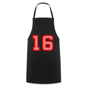 Cool Retro Retrostyle Numéro de maillot numéro de dos - Tablier de cuisine - noir - Devant - AI Model Male 185 dark (185cm)