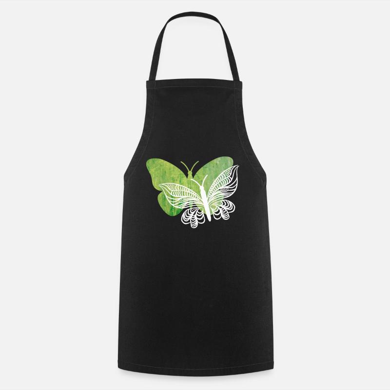 I love butterfly - Cooking Apron - black