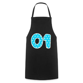 Équipe - 01 - Tablier de cuisine - noir - Devant - AI Model Male 185 dark (185cm)