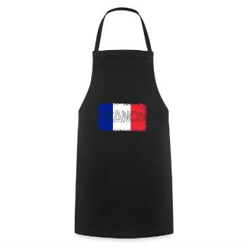 Frankreich französische Flagge france - Kochschürze - Schwarz - Vorne - AI Model Male 185 dark (185cm)