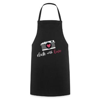 photographer photograph photo camera SLR - Cooking Apron - black - Front - AI Model Male 185 dark (185cm)