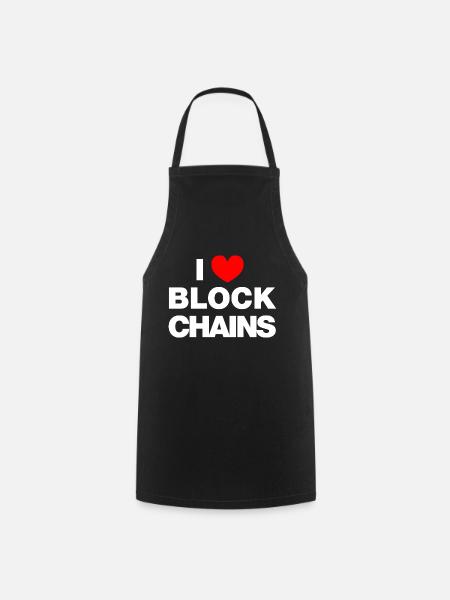 I love Blockchains - Kochschürze - Schwarz