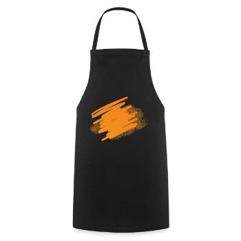 Farbkleckse Kleckse Farbspritzer Maler Geschenk - Kochschürze - Schwarz - Vorne - AI Model Male 185 dark (185cm)
