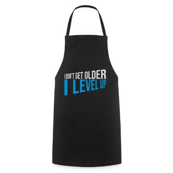 get older level up - Cooking Apron - black - Front - AI Model Male 185 dark (185cm)