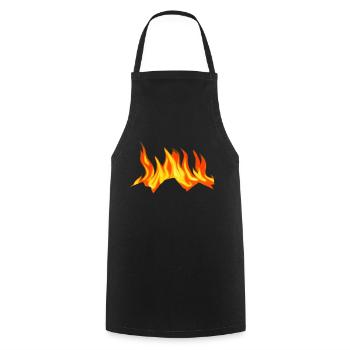 Campfire Camping Nature Forest Fire Outside Tent 4 - Cooking Apron - black - Front - AI Model Male 185 dark (185cm)
