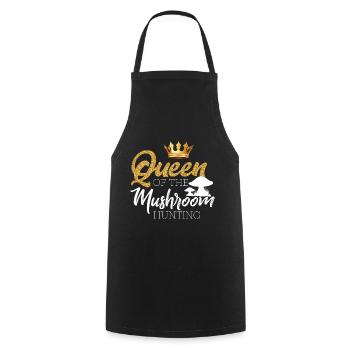 Mushroom pickers and mushroom friends - Cooking Apron - black - Front - AI Model Male 185 dark (185cm)