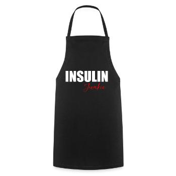Insulin junkie fun quote - Cooking Apron - black - Front - AI Model Male 185 dark (185cm)
