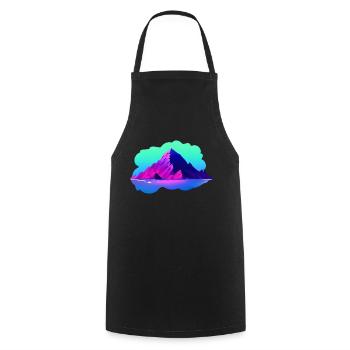 Hike Mountains Mountain hiking Mountain hikers Hiking - Cooking Apron - black - Front - AI Model Male 185 dark (185cm)