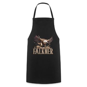 Falknerei Beizjagd Greifvogel Greif Falke - Kochschürze - Schwarz - Vorne - AI Model Male 185 dark (185cm)
