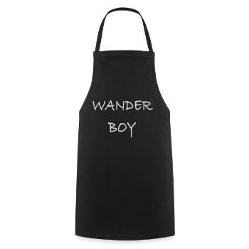 Garçon errant - Tablier de cuisine - noir - Devant - AI Model Male 185 dark (185cm)