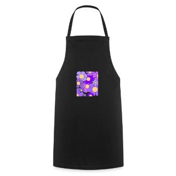 Blumen United - Kochschürze - Schwarz - Vorne - AI Model Male 185 dark (185cm)