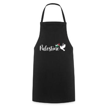 Dawlat Filastin Love Drapeau Palestine - Tablier de cuisine - noir - Devant - AI Model Male 185 dark (185cm)