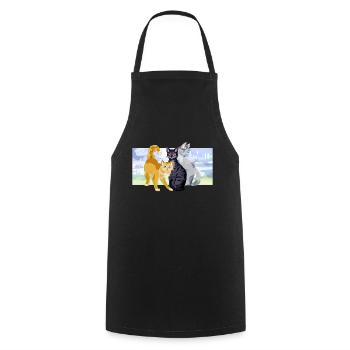 Rootspring Shadowsight Bristlefrost Cats Beautiful - Cooking Apron - black - Front - AI Model Male 185 dark (185cm)
