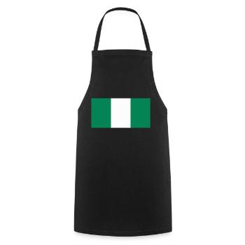 Nigeria flag / Drapeau Nigéria - Cooking Apron - black - Front - AI Model Male 185 dark (185cm)