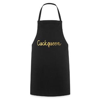 cuckqueen bdsm dom sub - Kochschürze - Schwarz - Vorne - AI Model Male 185 dark (185cm)
