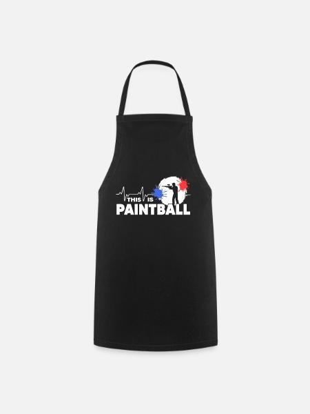 Paintball Gotcha Paintballspieler - Kochschürze - Schwarz